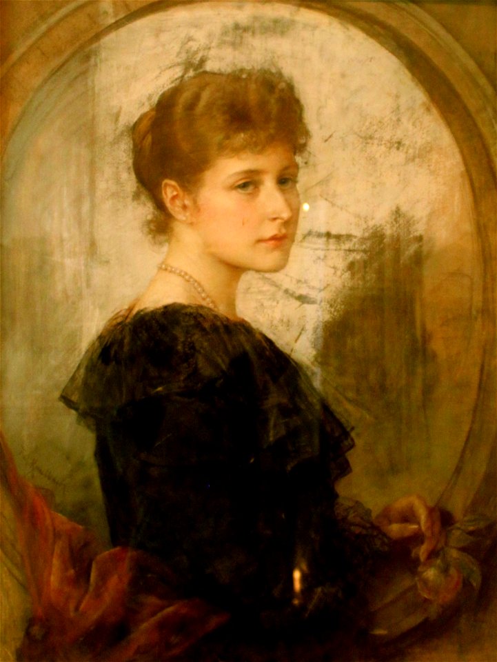 Friedrich August von Kaulbach - Portrait of Young Alexandra Feodorovna