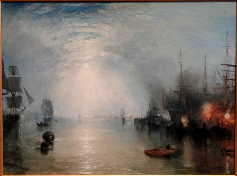 Keelmen Heaving in Coals by Moonlight by Joseph Mallord William Turner, 1835, oil on canvas, view 1 - National Gallery of Art, Washington - DSC00008