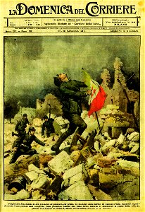 La Domenica del Corriere 30 Settembre 1917 Castagnevizza sul Carso