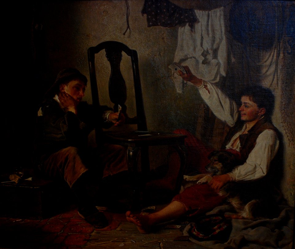 Kortspelande gossar - Ferdinand Fagerlin