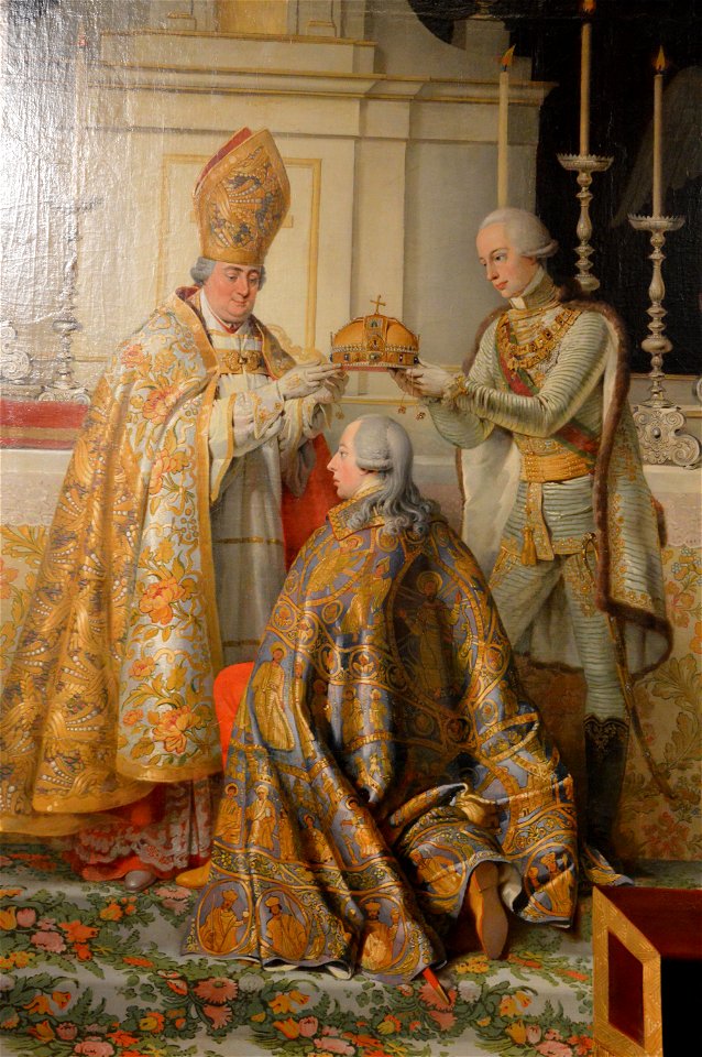 Krafft - Francis I being crowned King of Hungary in Buda in 1792 (detail)