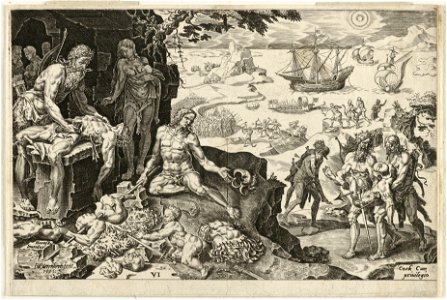 Keizerlijke troepen brengen de beschaving aan de Indianen, 1530. NL-HlmNHA 1477 53007831