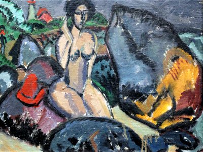 1912 Kirchner Badende zwischen Steinen anagoria
