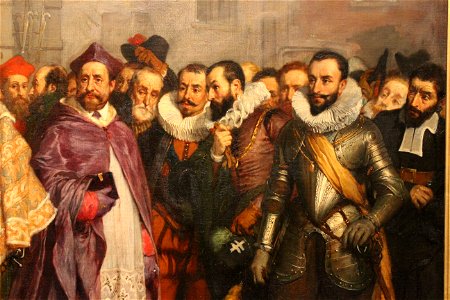 La Rencontre d'Henri III et du duc de Guise - Pierre-Charles Comte - MBA Lyon 2014 - détail 7