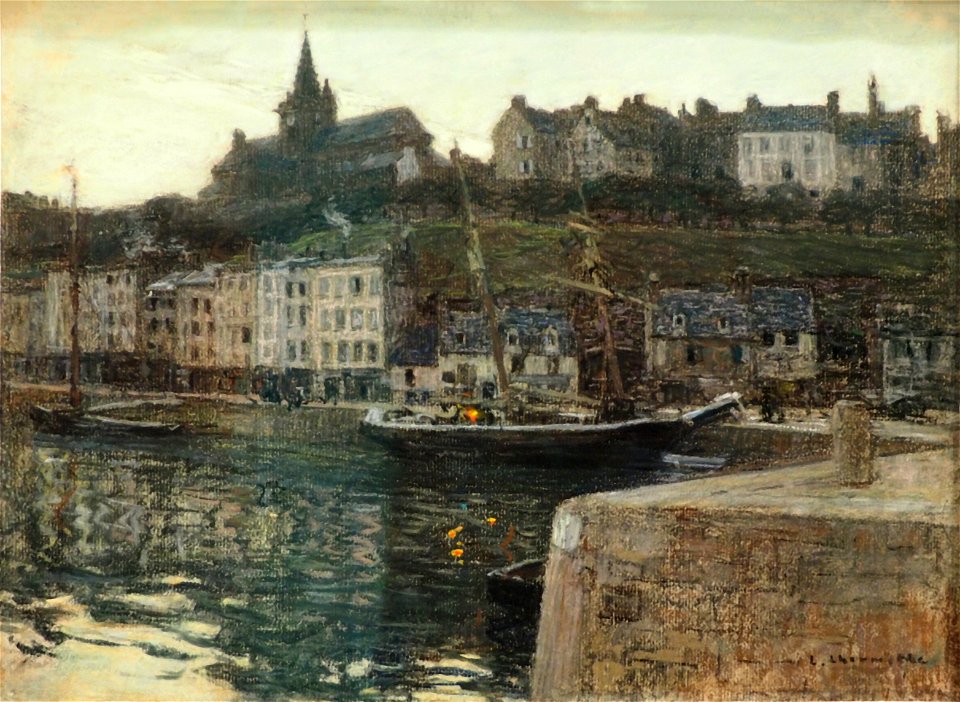 Lhermitte Léon Augustin Hafen v Granville a Abend Landesmuseum Hannover