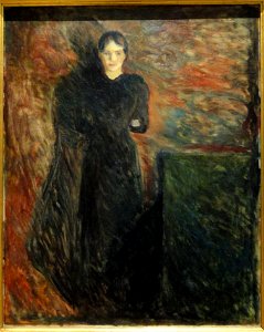 Lady in Black by Edvard Munch - Statens Museum for Kunst - DSC08233. Free illustration for personal and commercial use.