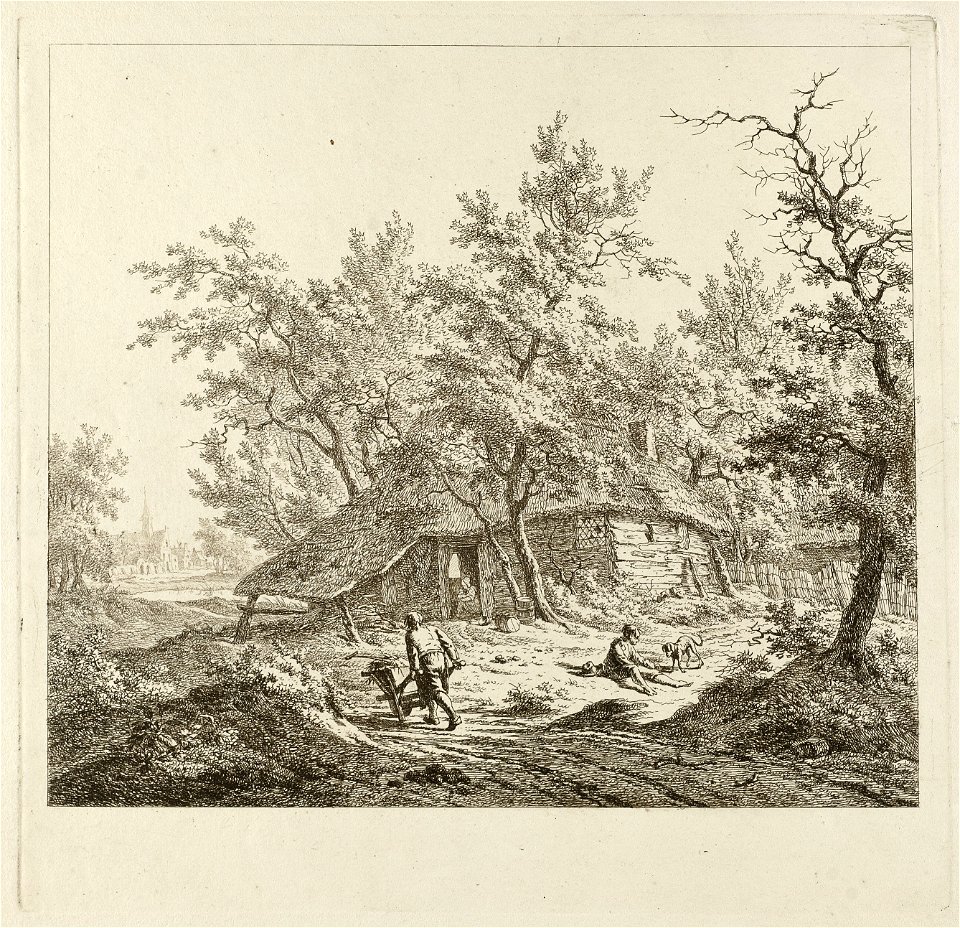 Landschap met een boerderij. NL-HlmNHA 1477 53011108