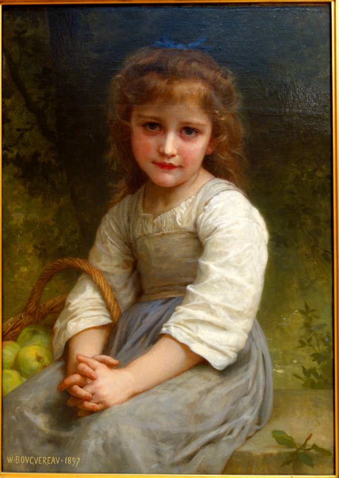 Little Girl with a Basket of Apples by William-Adolphe Bouguereau, 1897, oil on canvas - Chazen Museum of Art - DSC02269