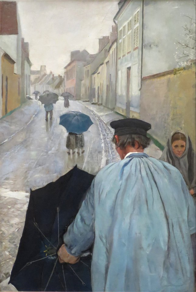 'Village Street in Normandy' by Christian Krohg, Bergen Kunstmuseum