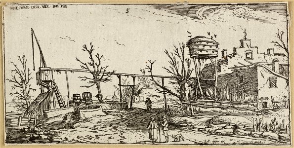 Landschap met een brouwerij. NL-HlmNHA 53012225
