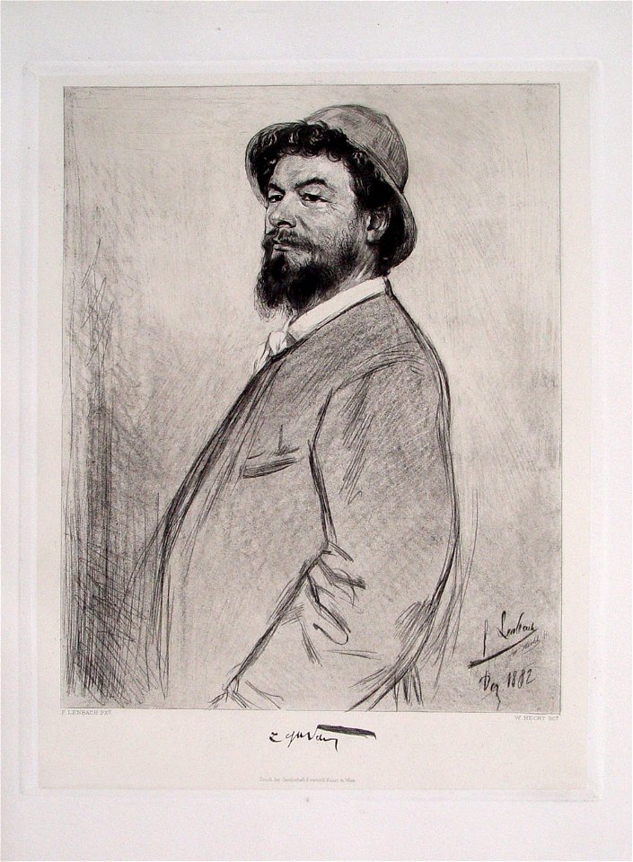 Lorenz Gedon. Radierung von Franz von Lenbach, 1882