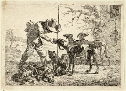 Jager met zeven honden. NL-HlmNHA 1477 53009539