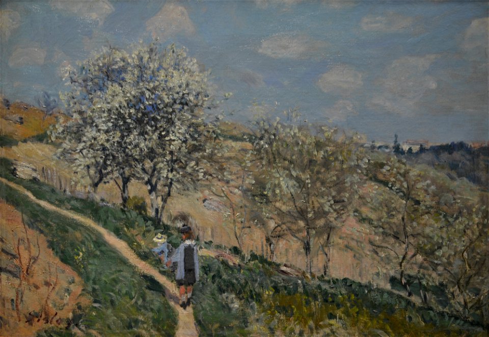 Landscape (Spring at Bougival), by Alfred Sisley