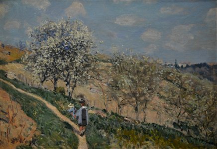 Landscape (Spring at Bougival), by Alfred Sisley