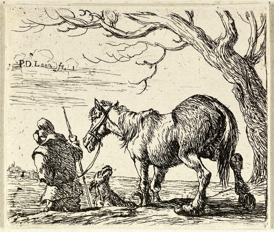 Boer met paard. NL-HlmNHA 1477 53009540