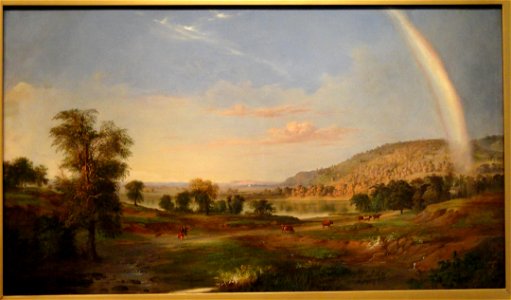 Landscape with Rainbow, 1859, by Robert S. Duncanson - SAAM - DSC00839. Free illustration for personal and commercial use.