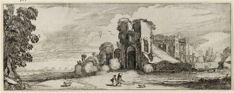 Landschap met de ruïne van Brederode. NL-HlmNHA 53012504