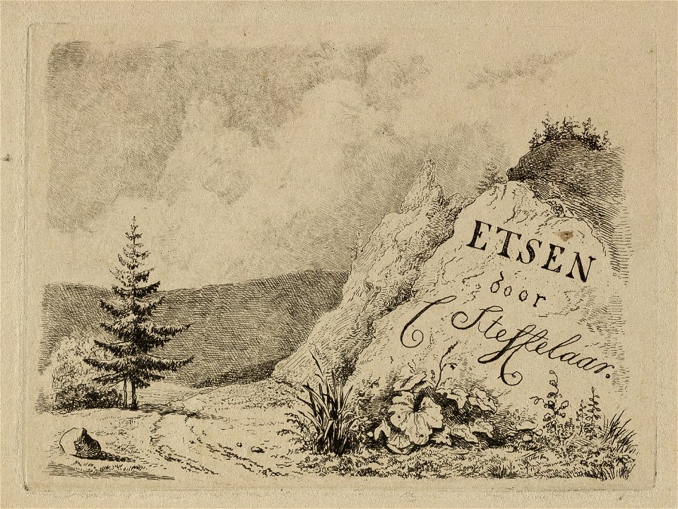 Landschap met steen. NL-HlmNHA 1477 53012068