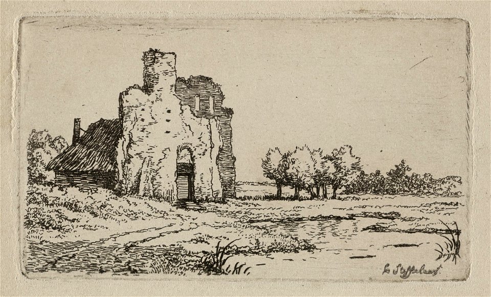 Landschap met ruïne. NL-HlmNHA 1477 53012061