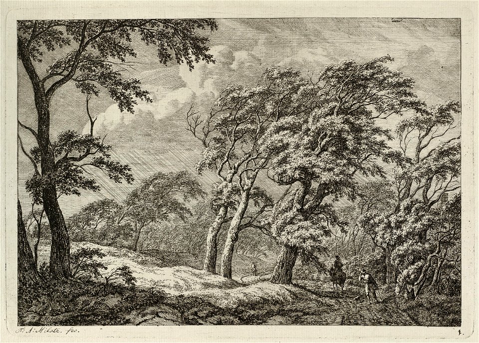Landschap met storm en regen. NL-HlmNHA 1477 53010873