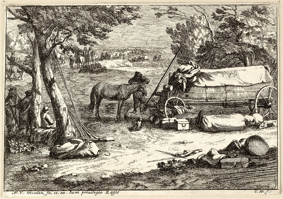 Landschap met kar en figuren. NL-HlmNHA 1477 53009189