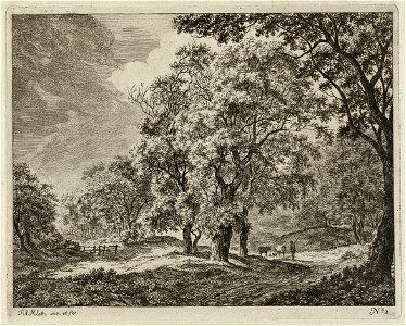 Landschap met een boer en zijn vee. NL-HlmNHA 1477 53010890
