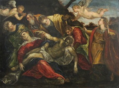 Le Tintoret, La déploration du Christ. Free illustration for personal and commercial use.