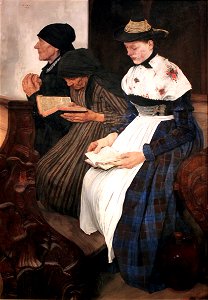 1880 Leibl Drei Frauen in der Kirche anagoria