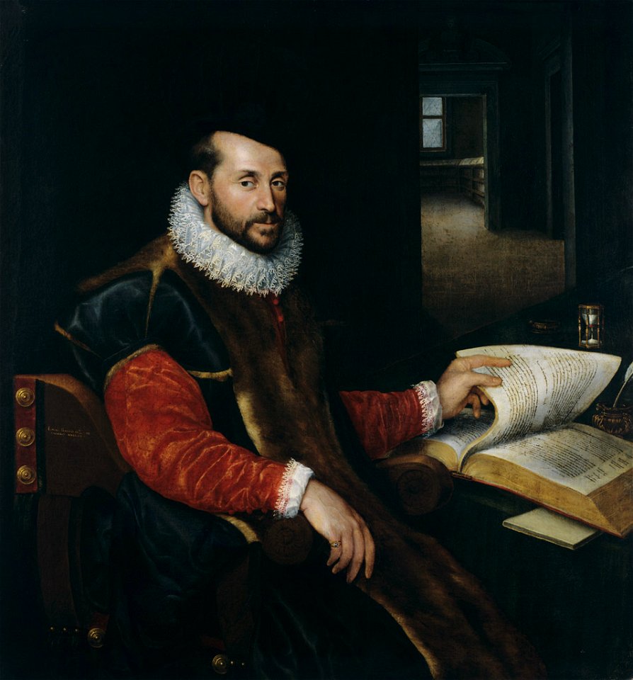 Lavinia FONTANA, Portrait d’homme assis feuilletant un livre, dit Portrait du sénateur Orsini