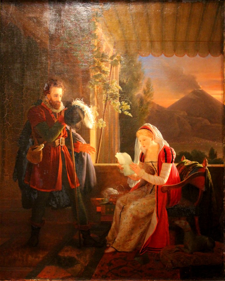 Le Tasse chez sa sœur Cornelia à Sorrente by Louis Ducis