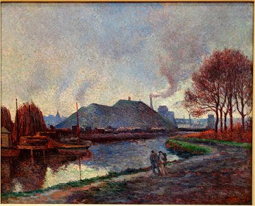 The River Sambre at Charleroi (La Sambre a Charleroi) by Maximilien Luce, 1896, oil on canvas - Chazen Museum of Art - DSC02256