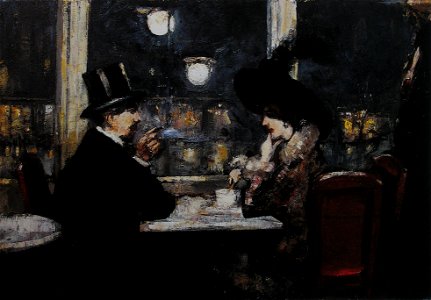 Lesser Ury 1895 Im Cafe Bauer