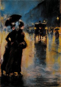Lesser Ury 1889 Nachtbeleuchtung