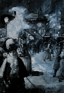 Lesser Ury 1888 Am Bahnhof Friedrichstraße