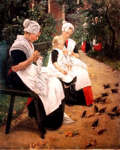 1885 Liebermann Amsterdamer Waisenmädchen im Garten anagoria