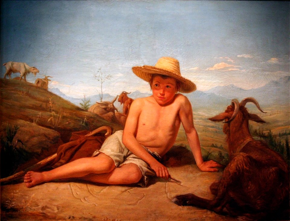 Léon Bonnat - Giotto gardant les chèvres