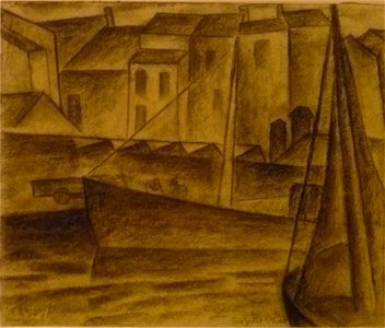 Leo Gestel Vissersboot te Oostende 1926 001