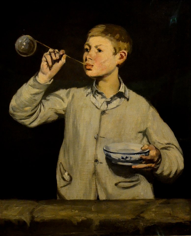 Boy blowing bubbles by Édouard Manet (1867)