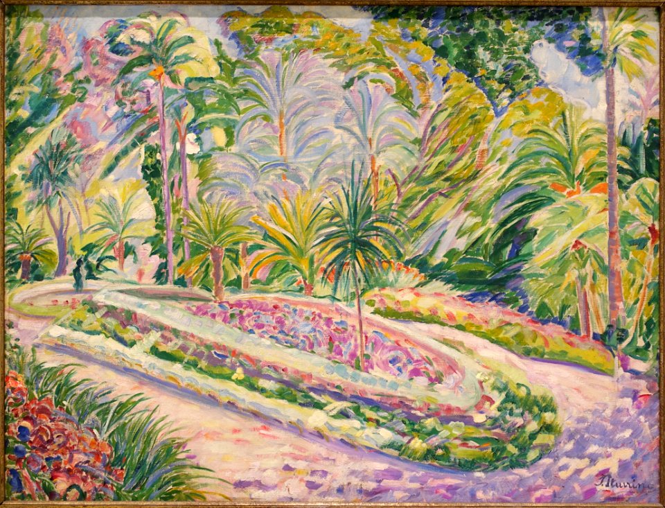 Malaga Garden by Francisco Iturrino, c. 1916, oil on canvas - Museo Nacional Centro de Arte Reina Sofía - Madrid, Spain - DSC08505