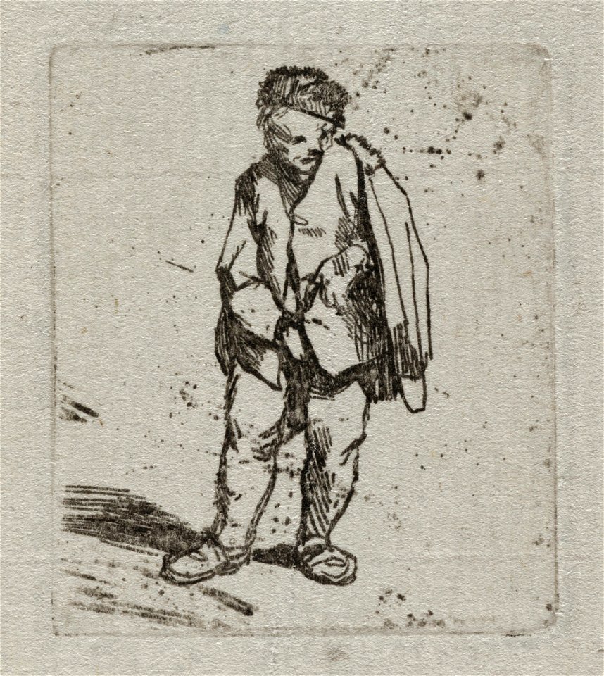 Man met korte mantel, staand, NL-HlmNHA 53010042