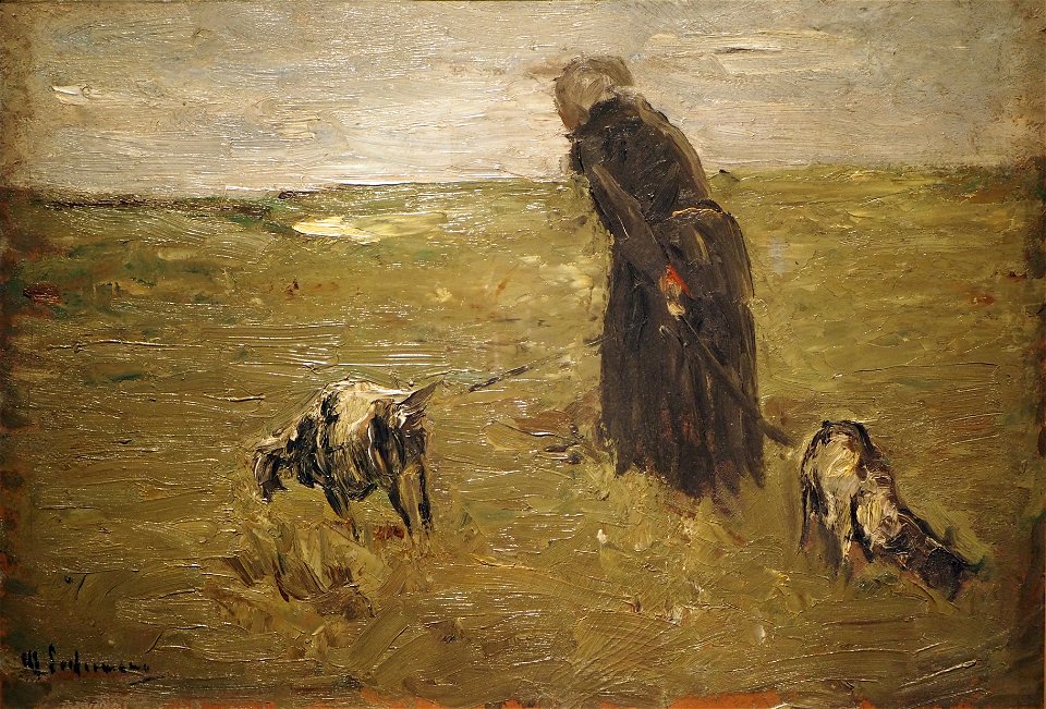 Liebermann Max@Alte Frau m Ziegen