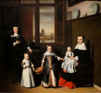 'Interior with a Dordrecht Family' by Nicolaes Maes, c. 1656, Norton Simon Museum
