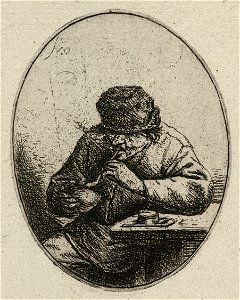 Man steekt zijn pijp aan. NL-HlmNHA 1477 53010948