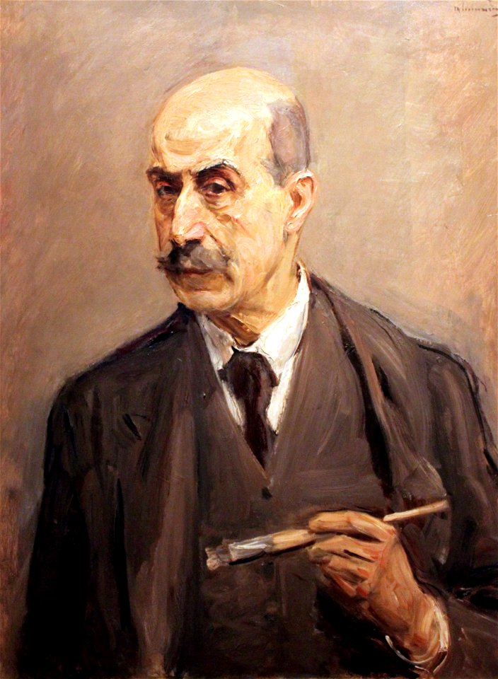 1913 Liebermann Selbstbildnis mit Pinsel anagoria