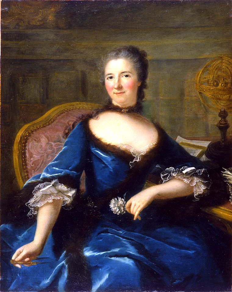 Marianne LOIR, Portrait de Gabrielle Emilie Le Tonnelier de Breteuil, Marquise du Châtelet