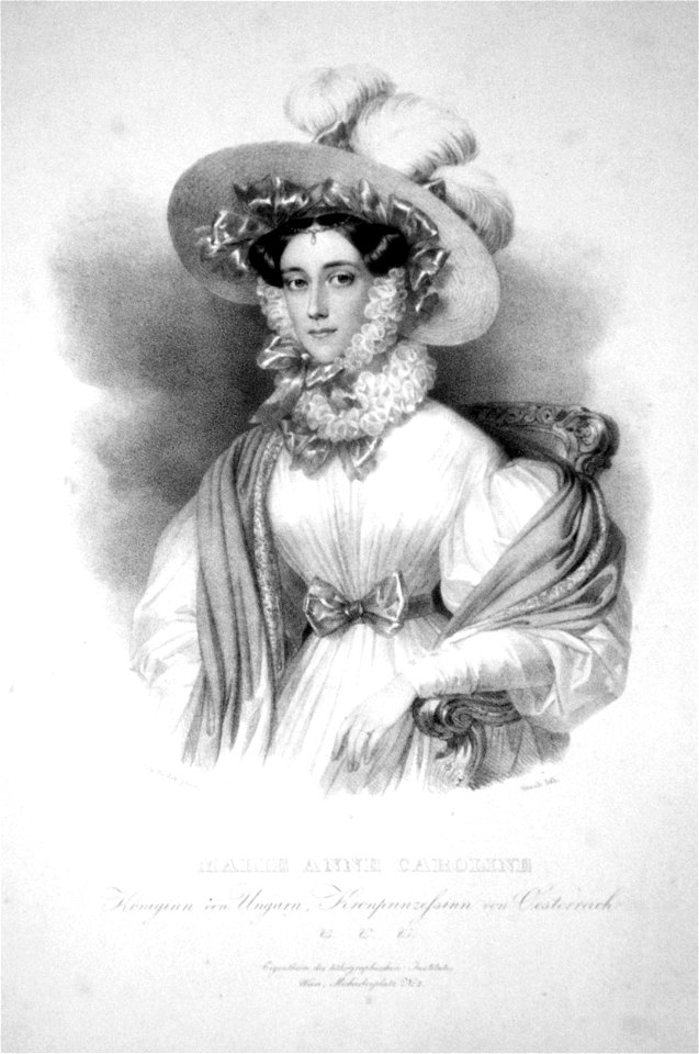Maria Anna Karoina von Savoyen-Sardinien Litho