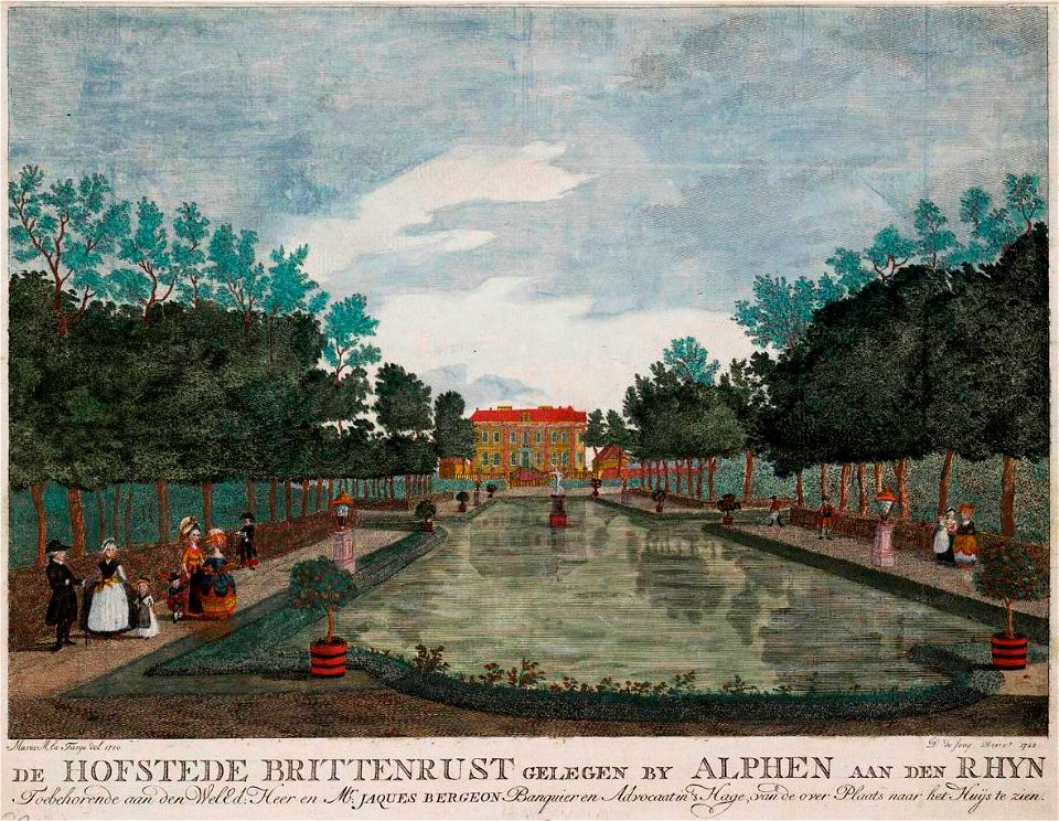 Maria Margaretha la Fargue - View of Brittenrust House near Alphen aan den Rijn - UBL01 P322N421