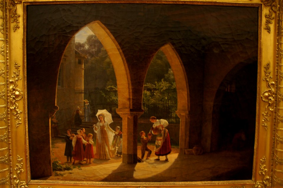 Madame Elisabeth de France assistant à la distribution du lait dans sa maison de Montreuil