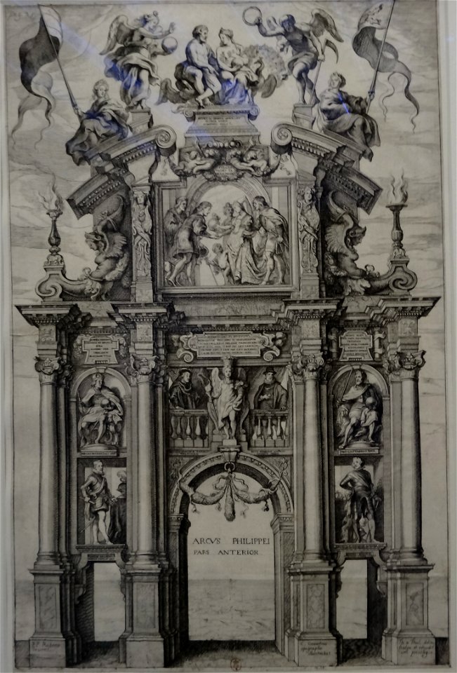 Louvre-Lens - L'Europe de Rubens - 064 - Arc de tromphe de Philippe, face principale, tiré de la Pompa Introitus Fernandi