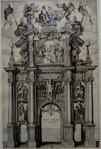 Louvre-Lens - L'Europe de Rubens - 064 - Arc de tromphe de Philippe, face principale, tiré de la Pompa Introitus Fernandi